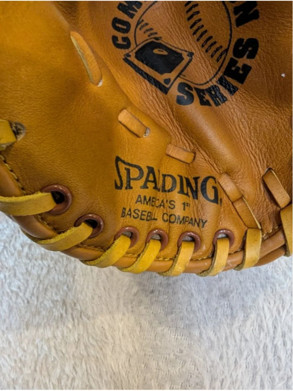 Men's Spalding Baseball Glove Brown Top Grain Leather Competition Series